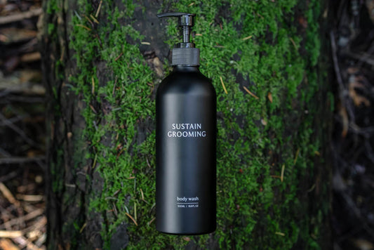 Natural Skincare on a Mossy Log